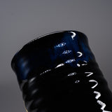 Mino ware Pottery Vase - Midnight Blue / 美濃焼 花瓶