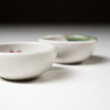 Mino ware Round Condiment Bowl - Wa Flower / 美濃焼き 薬味入れ