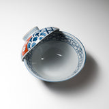 Mino ware Donburi Bowl with Lid - 16 cm - Blue / 染め付け 丼