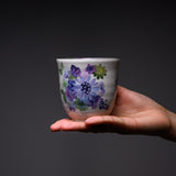 Mino ware Flower Tea Cup - Purple Flower / 花工房 ティーカップ