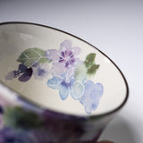 Mino ware Flower Tea Cup - Purple Flower / 花工房 ティーカップ