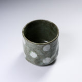 Handmade Tea Cup 160 ml - Moss Dots / 美濃焼き 湯呑み