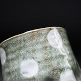 Handmade Tea Cup 160 ml - Moss Dots / 美濃焼き 湯呑み