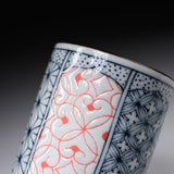Mino ware Japanese Teacup 280ml - Hokusai Wave / 寿司湯呑み