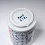 Mino ware Japanese Teacup 280ml - Hokusai Wave / 寿司湯呑み