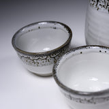 Mino ware Pottery Sake Set - White Thunder / やまい伊藤 酒器セット