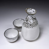 Mino ware Pottery Sake Set - White Thunder / やまい伊藤 酒器セット