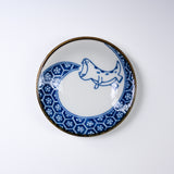 Mino ware Wagara Sometsuke Dinosaur Small Dish - 9 cm / 美濃焼き 恐竜シリーズ