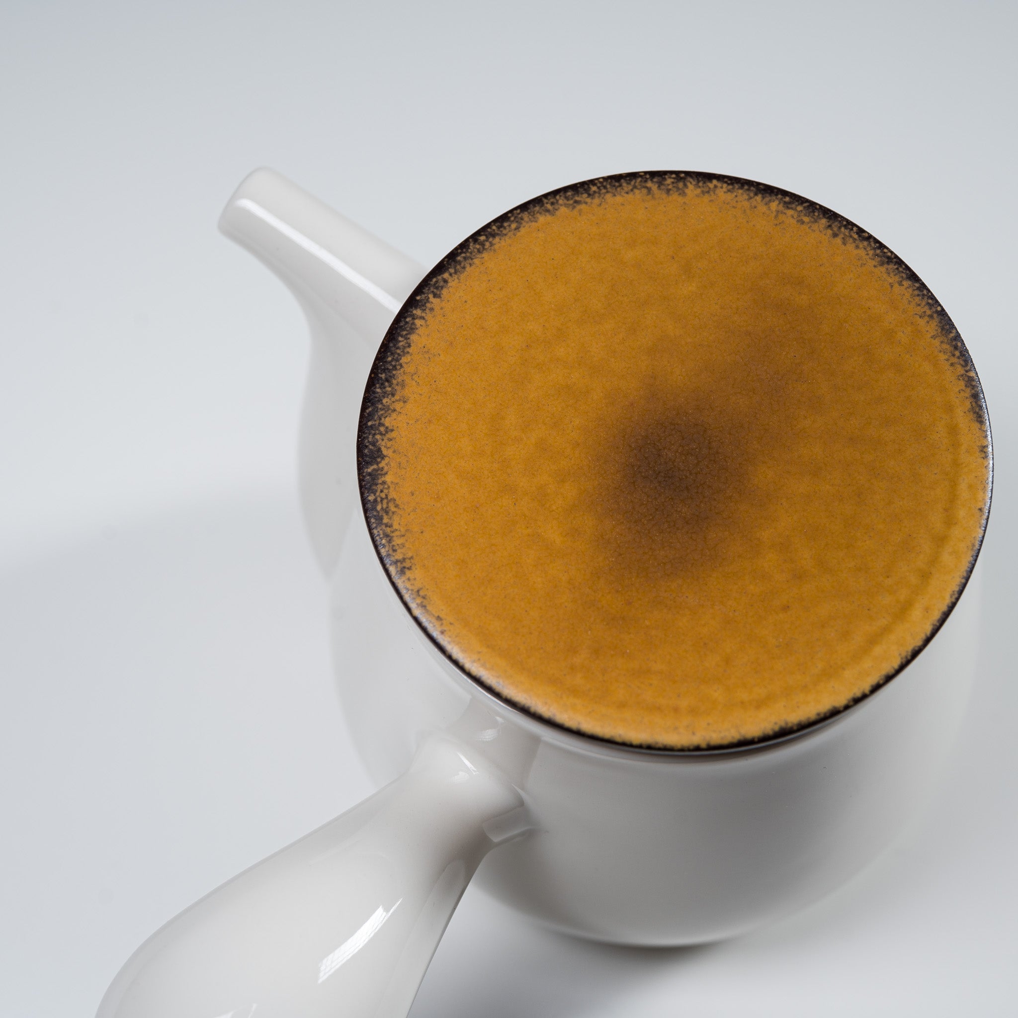 Miyama Potteri Teapot - Side Handle - Milky White / ぽってり ティーポット