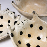 Noriko Sato Cat Bowl - Large - Three Design Options / 水玉工房