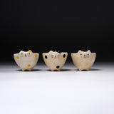 Noriko Sato Cat Round Bowl - Three Design Options / 水玉工房