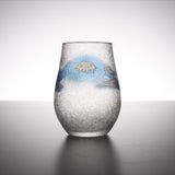Mt Fuji and Rabbit Tumbler Glass / 富士月兎図 みぞれグラス