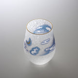 Mt Fuji and Rabbit Tumbler Glass / 富士月兎図 みぞれグラス