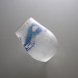 Mt Fuji and Rabbit Tumbler Glass / 富士月兎図 みぞれグラス