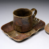 Seto ware MARUKO Mug Cup and Saucer Gift Set - Ichimatsu / 灶師ギフトセット