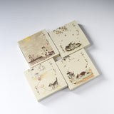 KOUSAIDO Cone Incense with Plate Set - 4 Fragrance Options  / 香彩堂 いやしねこ お香セット