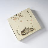 KOUSAIDO Cone Incense with Plate Set - 4 Fragrance Options  / 香彩堂 いやしねこ お香セット