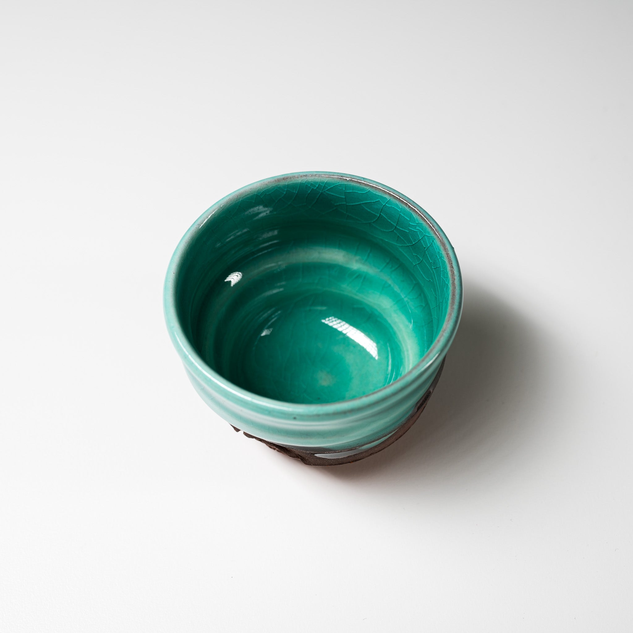 NINSHU Sake Cup, Small Teacup - Emerald Green / 花緑青
