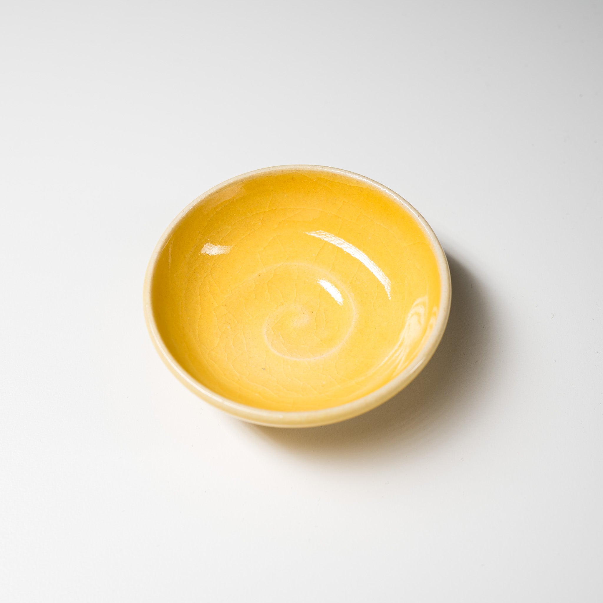 NINSHU Single Small Dish - Yuzu Yellow / 仁秀 豆皿 ゆず