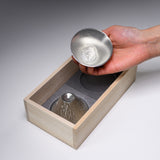 NOUSAKU Pair Sake Cup - Fujiyama Tin and Gold Leaf / 能作 盃ギフト