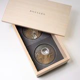 NOUSAKU Pair Sake Cup - Fujiyama Tin and Gold Leaf / 能作 盃ギフト