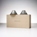 NOUSAKU Pair Sake Cup - Fujiyama Tin and Gold Leaf / 能作 盃ギフト