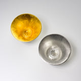 NOUSAKU Pair Sake Cup - Fujiyama Tin and Gold Leaf / 能作 盃ギフト