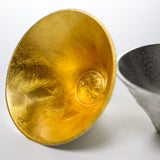 NOUSAKU Pair Sake Cup - Fujiyama Tin and Gold Leaf / 能作 盃ギフト