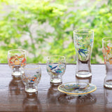 Lucky Flower & Bird Series Sake Cup - Three Colour Options / 吉祥花鳥 酒グラス