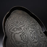 ICHIKAWA - Handmade Premium Oval Shape Tray - Japanese Ash Iron-Dyed Black