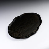 ICHIKAWA - Handmade Premium Oval Shape Tray - Japanese Ash Iron-Dyed Black