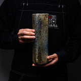 Ouji Kiln Ash Glaze Vase with Wooden Box / 王子窯 灰釉花入
