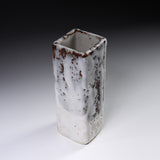 Ouji Kiln Shino White Vase with Wooden Box / 王子窯 志野花入