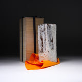 Ouji Kiln Shino White Vase with Wooden Box / 王子窯 志野花入