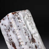 Ouji Kiln Shino White Vase with Wooden Box / 王子窯 志野花入