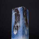 Ouji Kiln Blue Shino Vase with Wooden Box / 王子窯 青志野花入