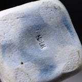 Ouji Kiln Blue Shino Vase with Wooden Box / 王子窯 青志野花入