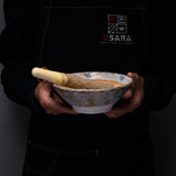 Ouji Kiln Suribachi & Surikogi Set - Small 15.5 cm / 王子窯 志野すり鉢