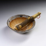Ouji Kiln Suribachi & Surikogi Set - Small 15.5 cm / 王子窯 志野すり鉢