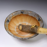 Ouji Kiln Suribachi & Surikogi Set - Small 15.5 cm / 王子窯 志野すり鉢
