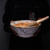 Ouji Kiln Suribachi & Surikogi Set - Medium 22 cm / 王子窯 志野すり鉢