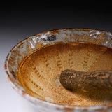 Ouji Kiln Suribachi & Surikogi Set - Medium 22 cm / 王子窯 志野すり鉢