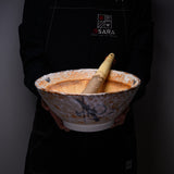 Ouji Kiln Suribachi & Surikogi Set - Large 26 cm / 王子窯 志野すり鉢