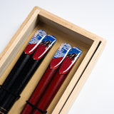 Japanese Chopstick with Wooden Box - Hokusai / ペアギフト箸