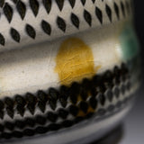 Onta Ware Tobikanna Tea Cup - Ivory / 小鹿田焼 湯呑み