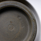 Onta Ware Hakeme Dark Gray Tea Cup - Wave / 小鹿田焼 カップ