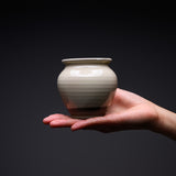 Onta Ware Fushi Glaze Vase - Cream / 小鹿田焼 花瓶