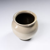 Onta Ware Fushi Glaze Vase - Cream / 小鹿田焼 花瓶