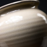 Onta Ware Fushi Glaze Vase - Cream / 小鹿田焼 花瓶