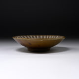 Onta Ware Hakeme Brown Plate with Circular Pattern - 15 cm - 3 Options / 小鹿田焼 取り皿